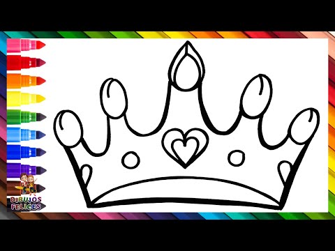 Dibuja y Colorea Una Corona 👸🤴🌈 Dibujos Para Niños