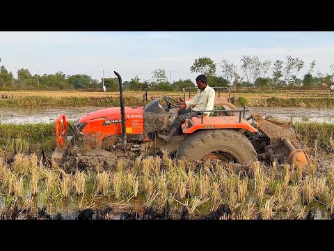 Kubota 4wd tractor stuck in mud | kubota |
