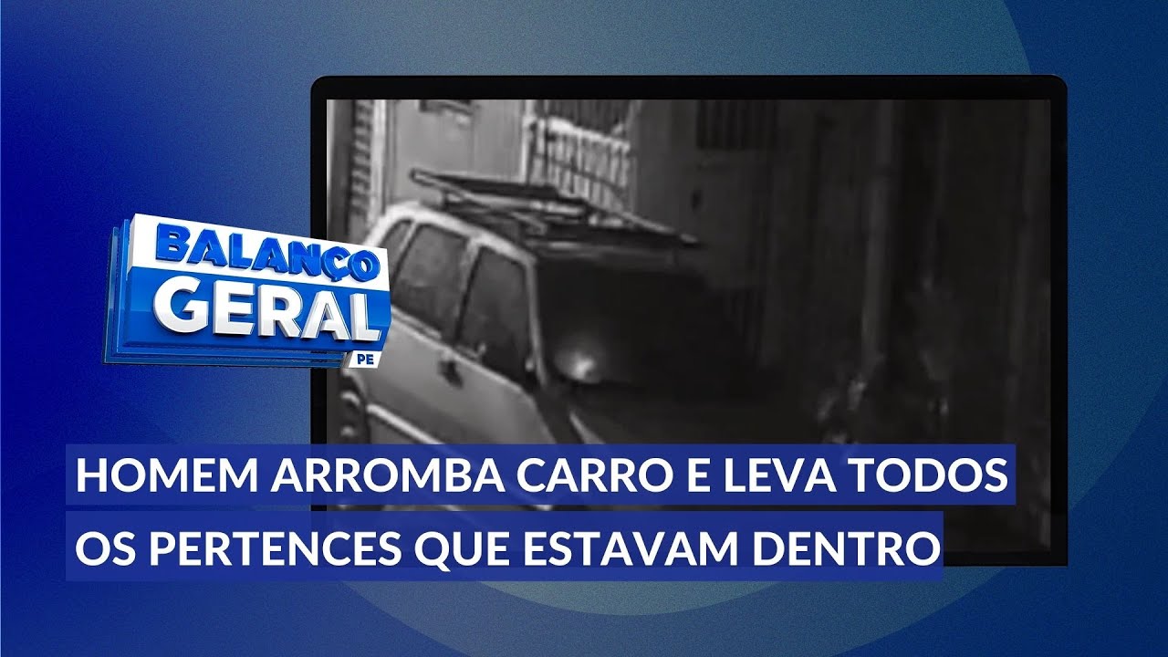 Homem arromba um carro e leva material de trabalho que estava dentro do ve&iacute;culo
