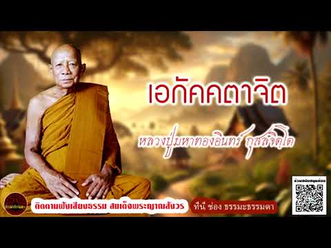 เอกัคคตาจิต ธรรมเทศนา หลวงปู่มหาทองอินทร์ กุสลจิตโต (ไม่มีโฆษณาแทรก)