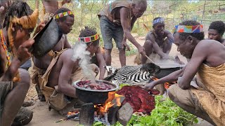 OMG‼️ Discover What Hadzabe catch and cooks for survival middle in forest