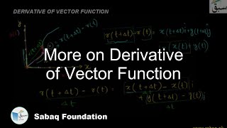 More on Derivative of Vector Function