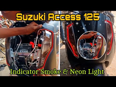 Suzuki Access 125 Indicator Smoke & Neon Light||Suzuki Access Modified