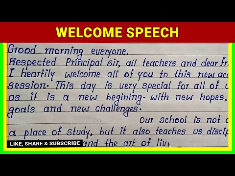 Write Welcome Speech for First Day in School | Easy and Short First Day School Welcome Speech