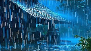 Relaxing Rain Sounds on a Tin Roof with Thunder for Sleep & Relaxation | 10Hours Natural White Noise
