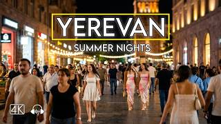 Summer Nights in Yerevan 🇦🇲 | Relaxing Evening Walking Tour 4K HDR • July 2026