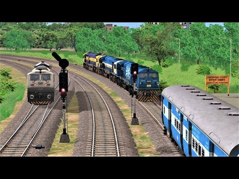 WDG4D + WDP4D + TKD WDP4D Celebration Loco-Tripple EMDs Coupling At MANGALORE JUNCTION & Departs.