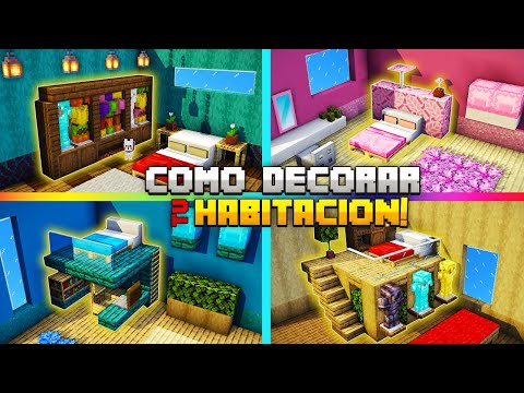 MINECRAFT: COMO DECORAR DE FORMA ÉPICA LA HABITACIÓN DE TU CASA! | LAS MEJORES HABITACIONES