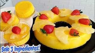 ✅️ PREPARATE esta GELATINA de PIÑA y ROMPOPE Con SOLO 3 INGREDIENTES IDEAL para NEGOCIO