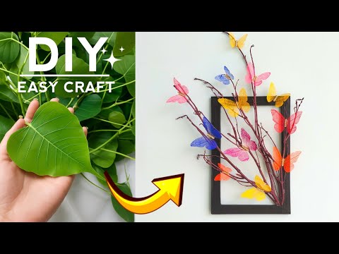 Skeleton leaves craft idea | DIY Skeleton leaves wall hanging craft | Art Ideas