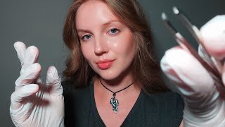 АСМР Массаж Век в Перчатках. Выщипывание Бровей • ASMR Eyelid Massage in Gloves. Eyebrows Plucking