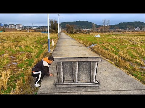 Amazing Drawing 3D On The Road