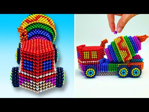 DIY - How To Make Concrete Mixer Truck from Magnetic Balls ASMR (Satisfying) | My Magnet #car