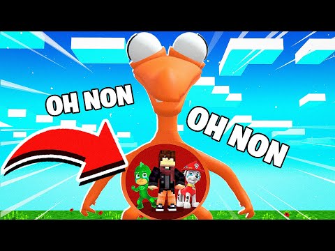JE ME FAIS MANGER PAR ORANGE DES RAINBOW FRIENDS SUR MINECRAFT !