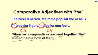 Comparative Adjectives with 'the'