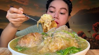 PEDAS NYELEKIT, BAKSO URAT ISI TETELAN SAMBAL RAWIT CABE IJO ,REVIEW LIPTIN BRASOVE MUKBANG