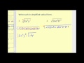 Simplifying Radical Expressions and Roots