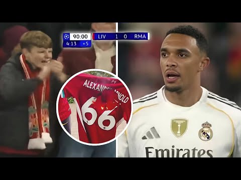 FULL "BOOOOO" TRENT ALEXANDER ARNOLD AT ANFIELD | LIVERPOOL VS REAL MADRID UCL UEFA CHAMPIONS LEAGUE