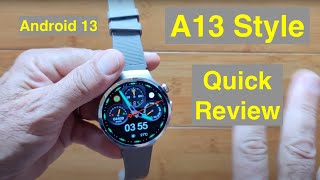 A13 Style Android 13 Round Dual-Core, Dual Cams 1.98” 4G Smartwatch: Quick Overview