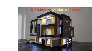 How To Build a Modern Villa Model using Cement - DIY #minihousebuilding
