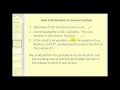 Inverse Functions and One-to-One Functions