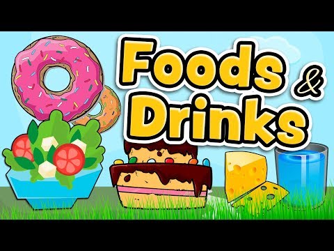 Foods and drinks in English - YouTube