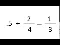 Operations with Fractions and Numbers