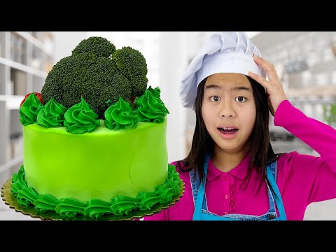 Maddie Eats Jannie's Broccoli Cake and Gets a Belly Ache!