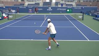 Khachanov v de Minaur, 2022 US Open practice, 4K