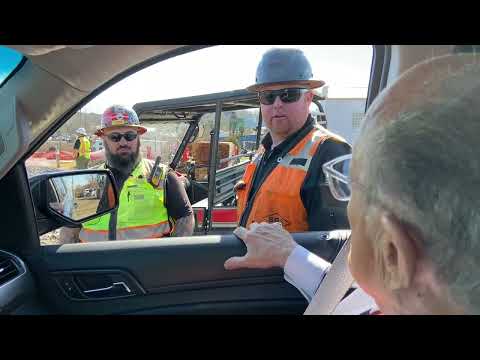 Mayor Rudy Guiliani visits the site of the East Palestine train Derailment