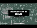 Understanding Tables in Data Analysis