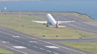 WINDSHEAR GO AROUND BRITISH AIRWAYS A321 at Madeira Airport