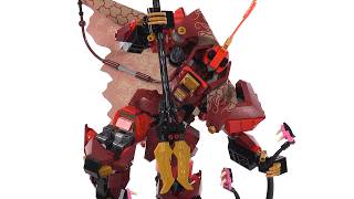 LEGO Ninjago Kai's Fire Knight Mech review! Has knees, waist rotation & stand 71846 #NotSponsored