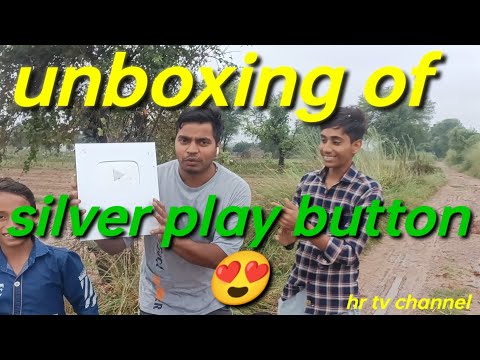 silver play button unboxing 😍 || hr tv channel || 100K special gift from youtube 😍 ||