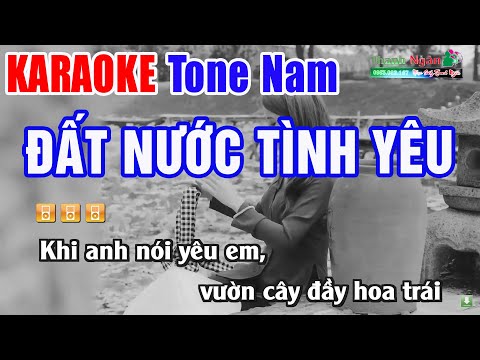 Đất Nước Tình Yêu Karaoke Tone Nam | Nhạc Sống Thanh Ngân