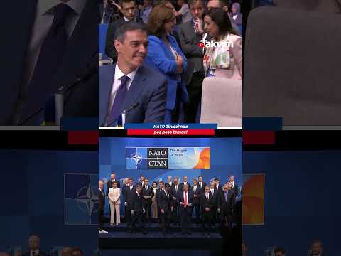 Lahey'deki NATO Zirvesi'nde aile fotoğrafı çekildi! Başkan Erdoğan temaslarına başladı