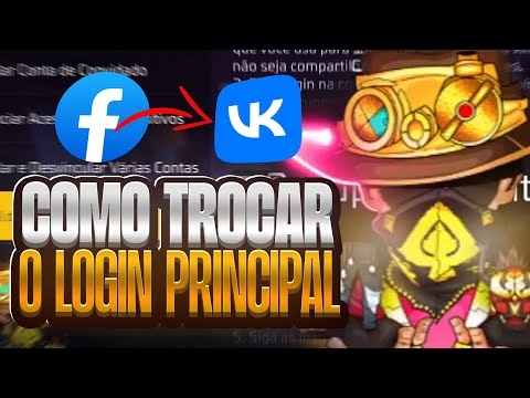NA PRÁTICA! COMO TROCAR O LOGIN PRINCIPAL DO FREE FIRE! FACEBOOK NUNCA MAIS!