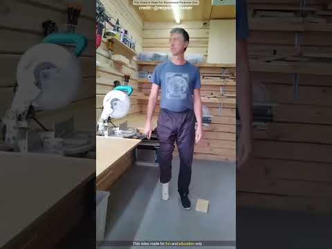 Man Builds His Own Leg from Wood! 🤯 #shorts #youtubeshorts #shortsfeed