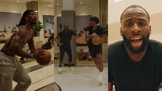 Jimmy Butler and Draymond Green working out together and Draymond says Warriors will win chip