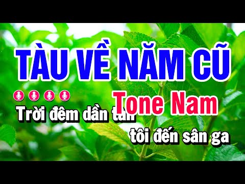 Karaoke Tàu Về Năm Cũ Nhạc Sống Tone Nam | Huỳnh Anh