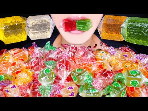 ASMR KINJO JELLY JAPANESE CANDY CHOCOLATE NUTELLA DESSERT MUKBANG 킨조젤리 먹방 ゼリー デザート 咀嚼音 EATING SOUNDS