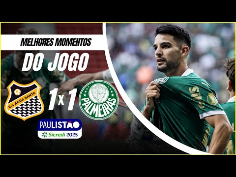 ÁGUA SANTA 1X1 PALMEIRAS | MELHORES MOMENTOS | PAULISTÃO 2025 - 8º RODADA