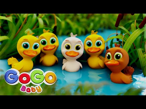 Five Little Ducks 🐤 | GoGo Baby Nursery Rhymes | Fun Kids Song