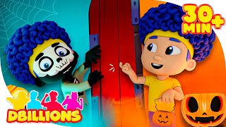 Trick or Treat Halloween Story with New Heroes | Mega Compilation | D Billions Kids Songs