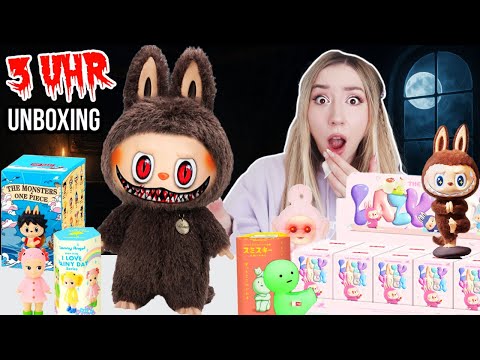 mache NICHT 2000€ UNBOXING challenge mit LABUBU I SONNYANGEL & SMISKI von POPMART um 3 Uhr nachts