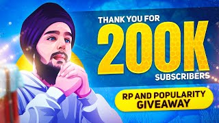 200K SPECIAL RP AND POPULARITY GIVEAWAY | BGMI ID 5122540233