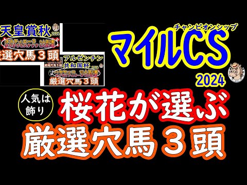 マイルチャンピオンシップ2024桜花が選ぶ厳選穴馬３頭！今回は強い馬でも不当に人気を落としている馬が多数いる大混戦！ここから抜け出せる能力を秘めるにも関わらず穴馬候補に甘んじている状況が勿体ない！