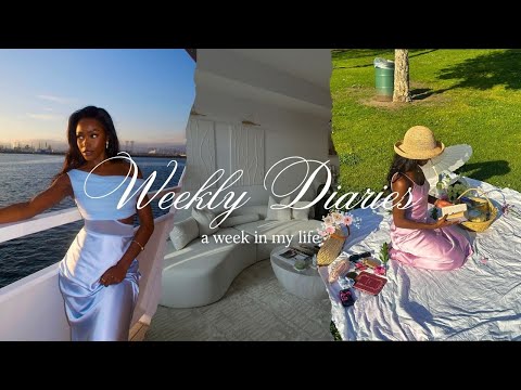 WEEKLY DIARIES: Picnic Date, Home Updates, Yacht Cruise + Attempting to Cook | A Week in My Life 🧺💐