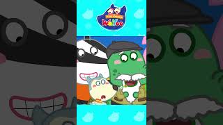 Wolfoo shares food with the hungry 💗 Kindness makes the world better! #wolfookindness #shorts