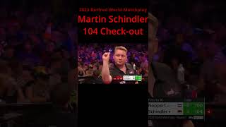 Martin Schindler 104 Check-out 🎯 2023 Betfred World Matchplay 2023 #darts #dartslive